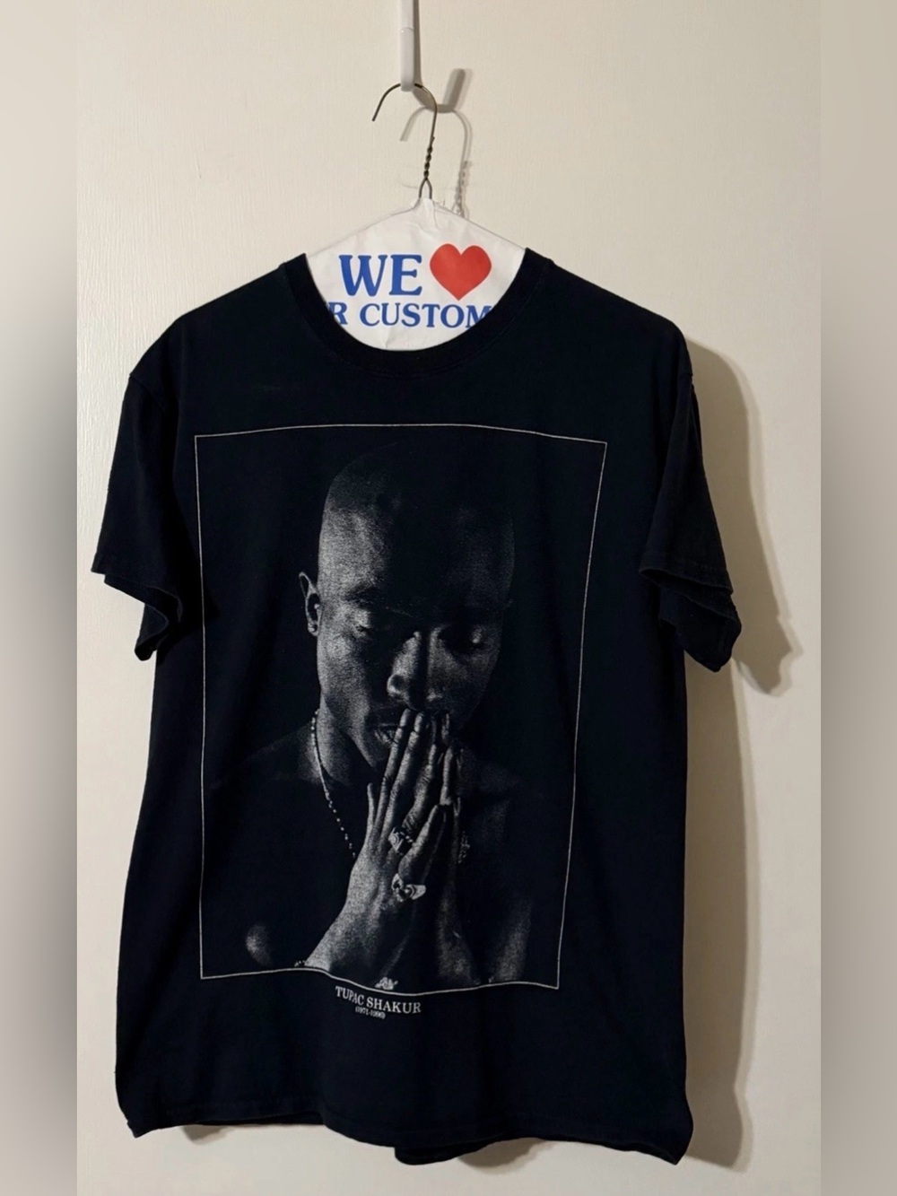 Bravado Black Short-Sleeve Tupac Graphic Tee